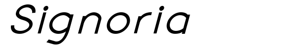 Signoria font preview